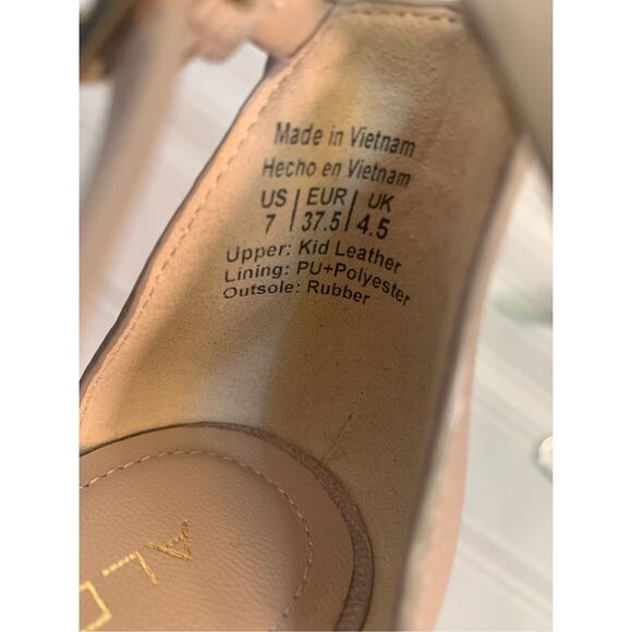ALDO HEELS SANDALS ANKLE STRAP STILETTO TAN/NUDE BUCKLE CLOSURE SZ 7 - Picture 8 of 13